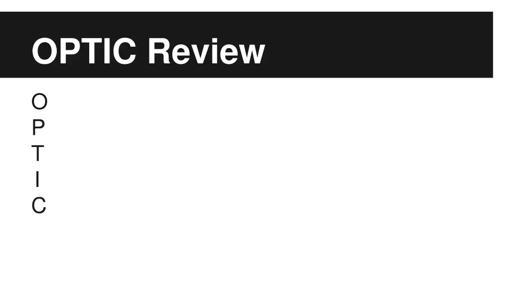 optic review