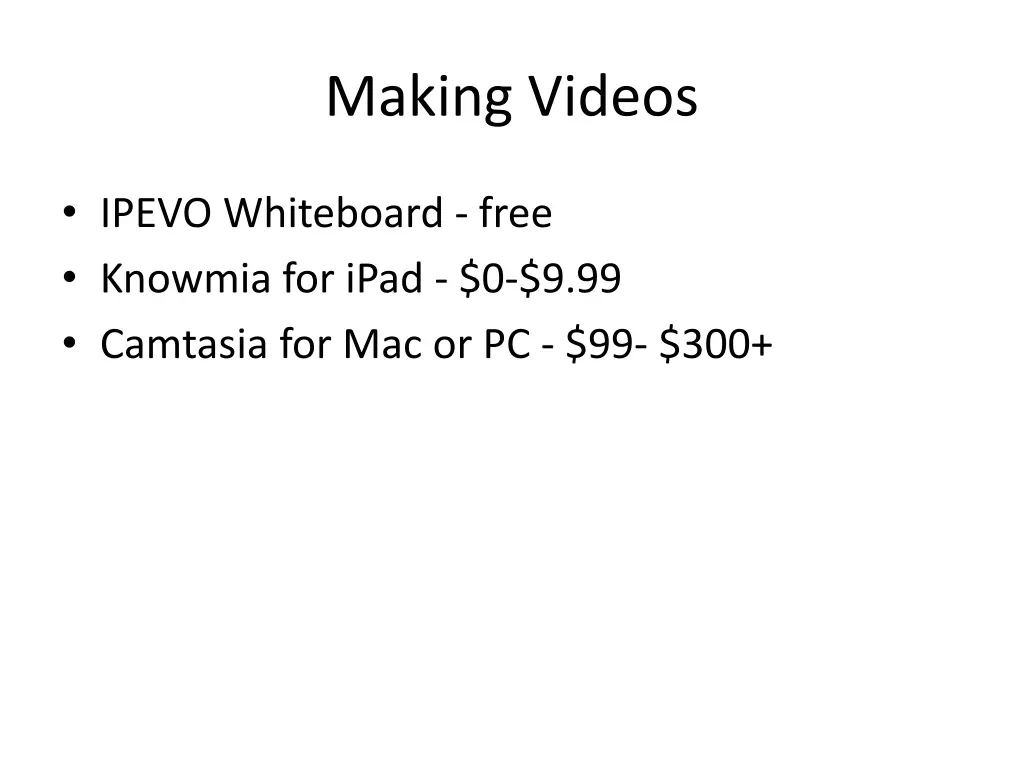 making videos