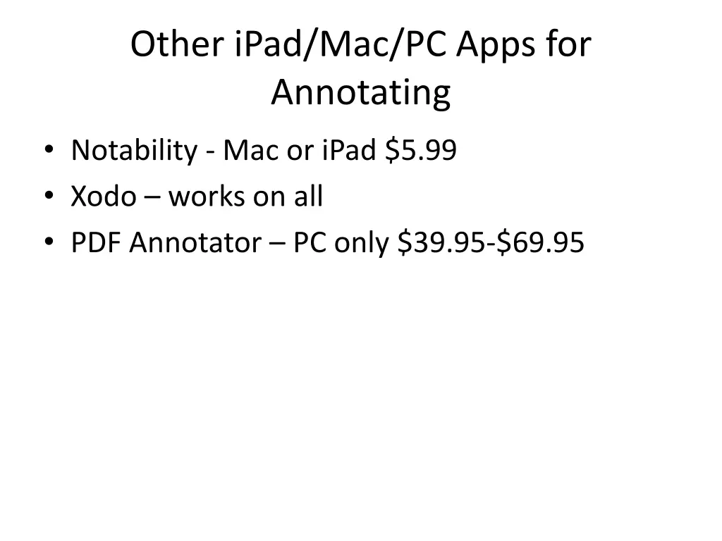 other ipad mac pc apps for annotating
