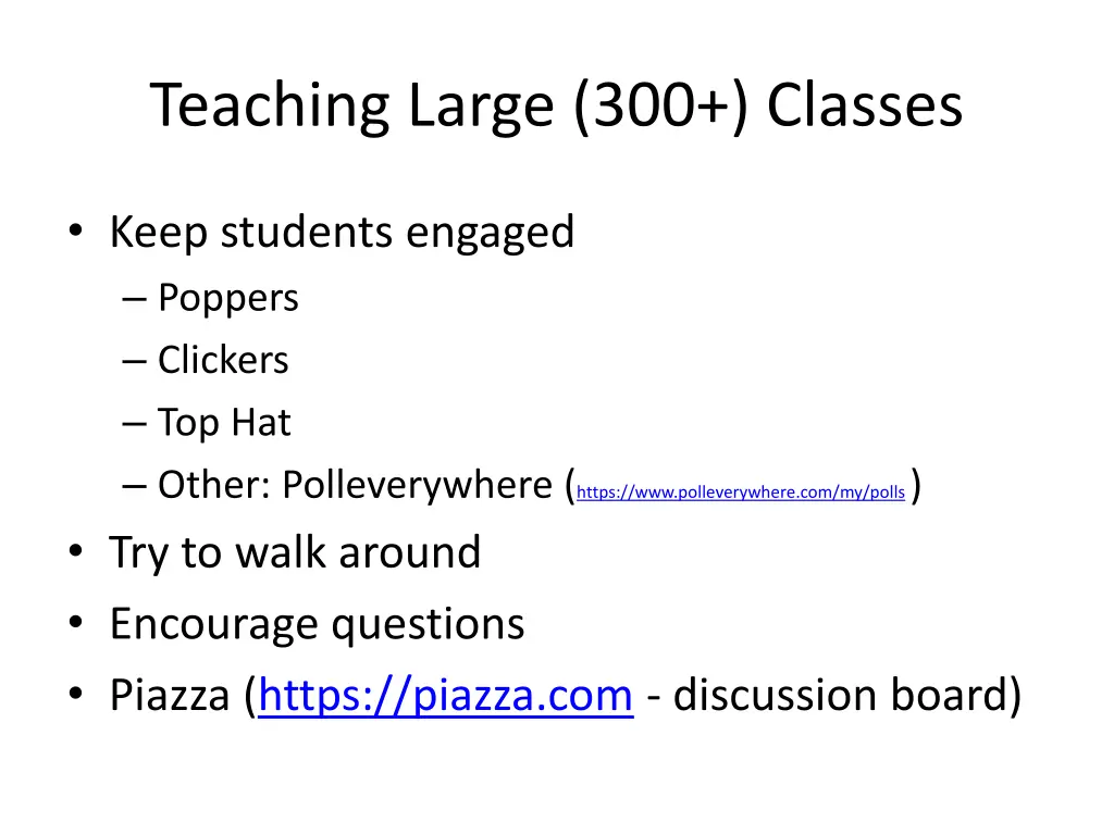 teaching large 300 classes