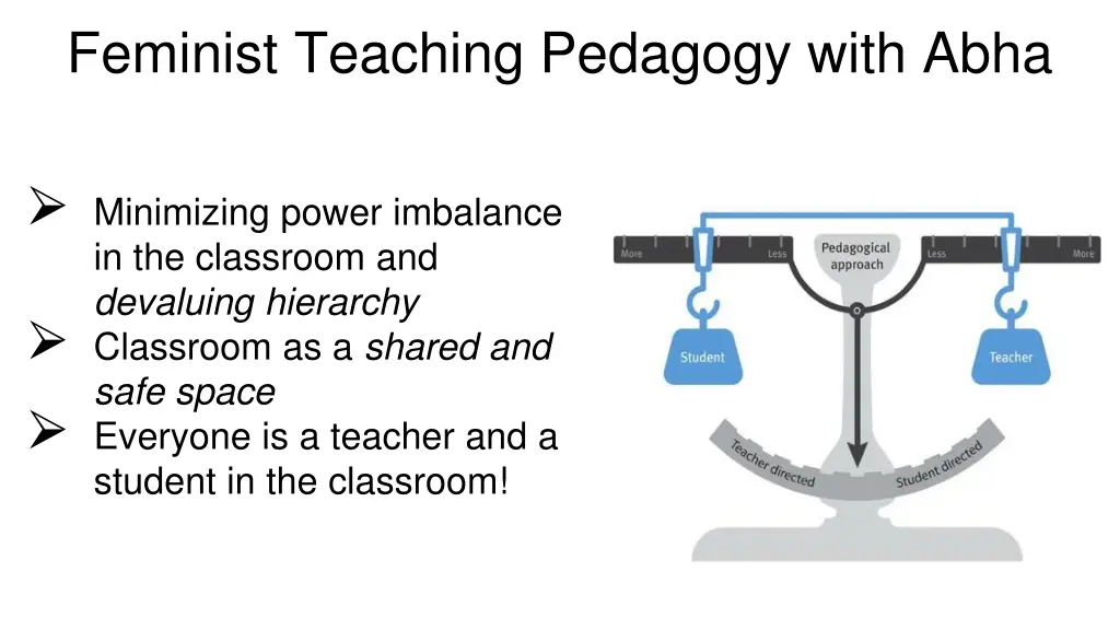 feminist teaching pedagogy with abha