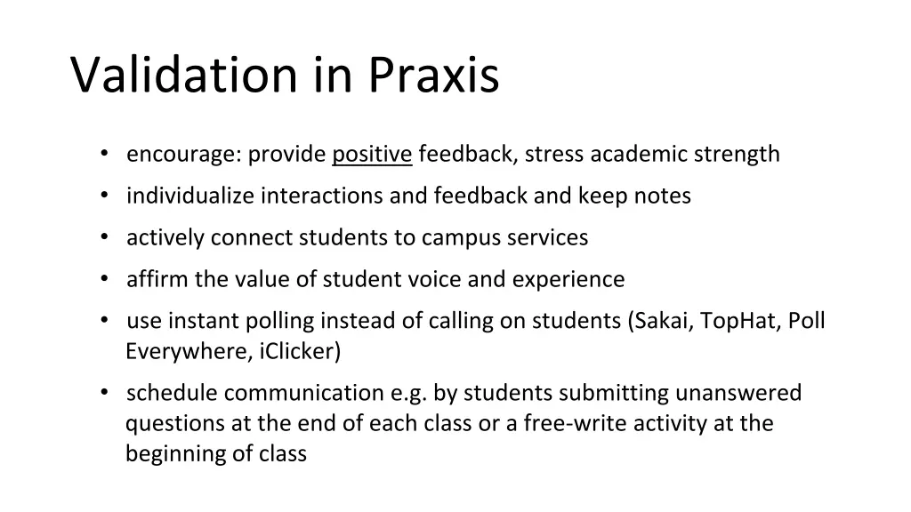 validation in praxis 1