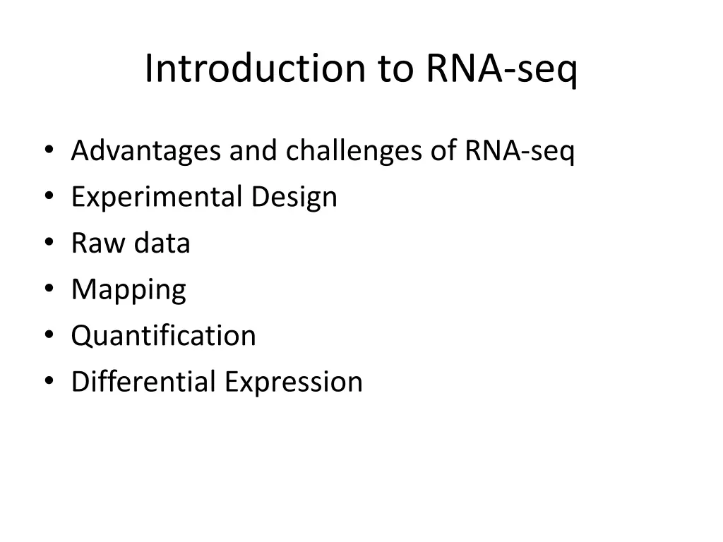 introduction to rna seq 1