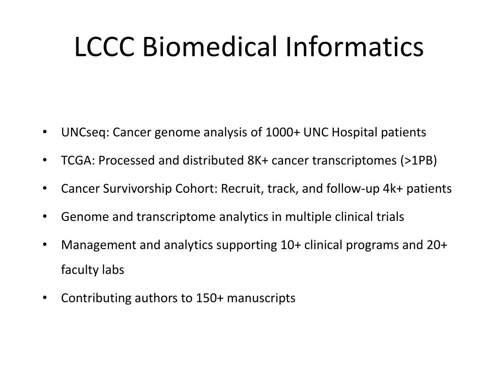 lccc biomedical informatics
