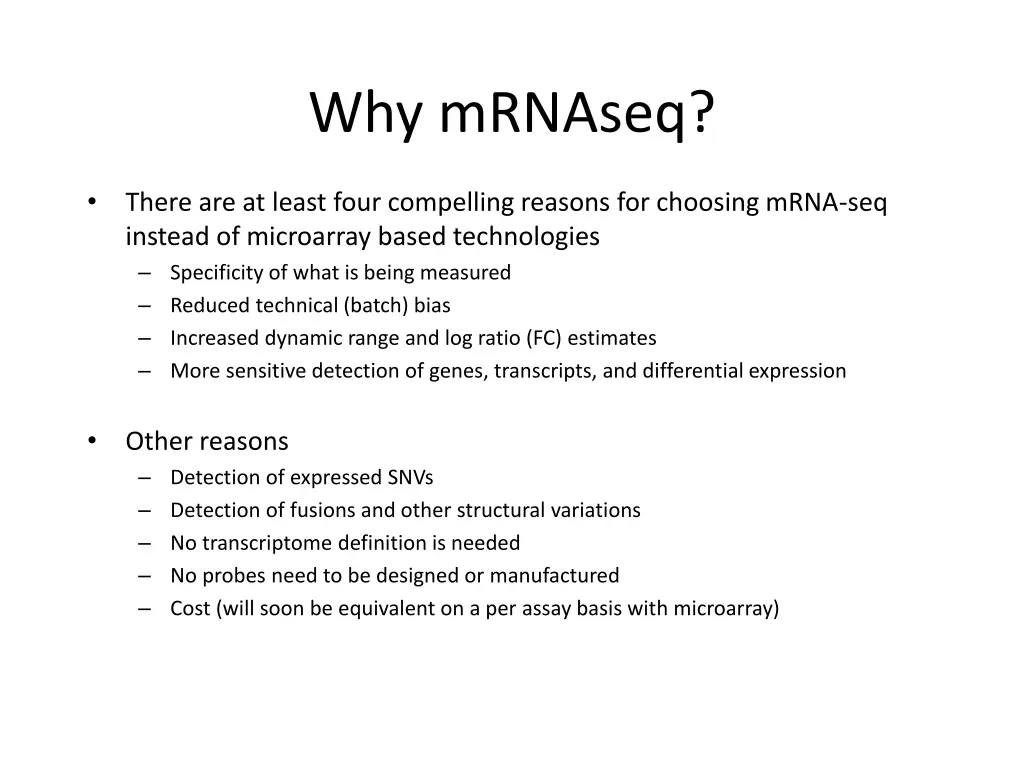 why mrnaseq