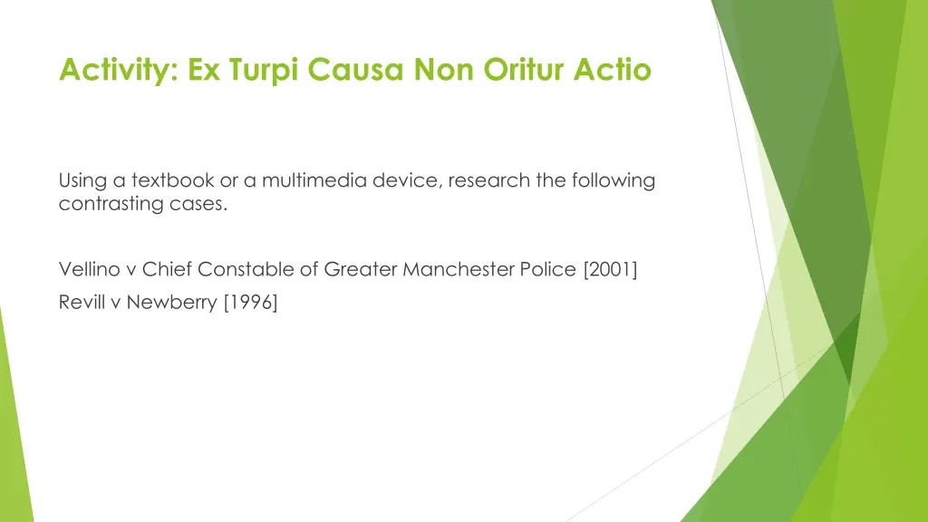 activity ex turpi causa non oritur actio