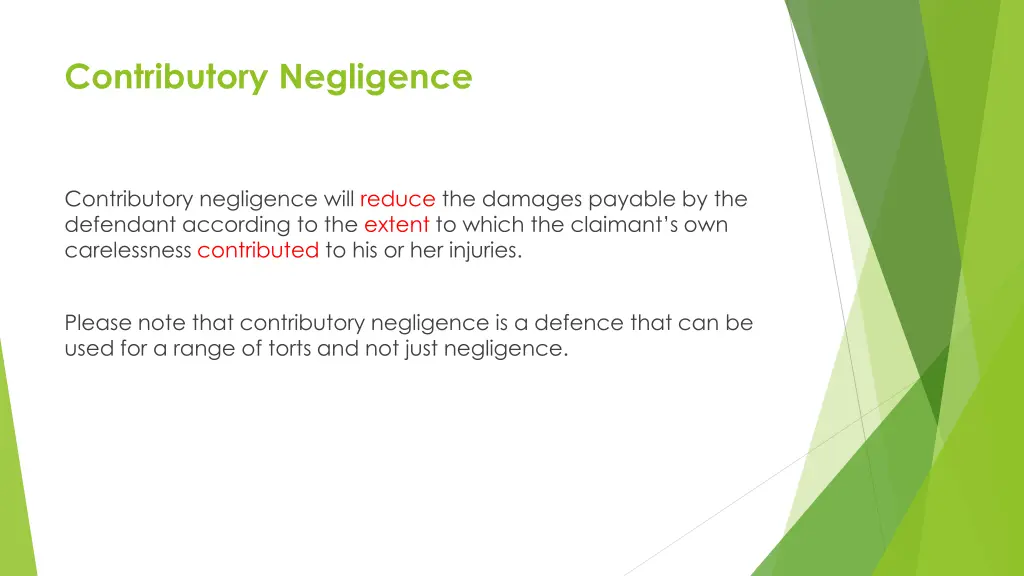 contributory negligence 1