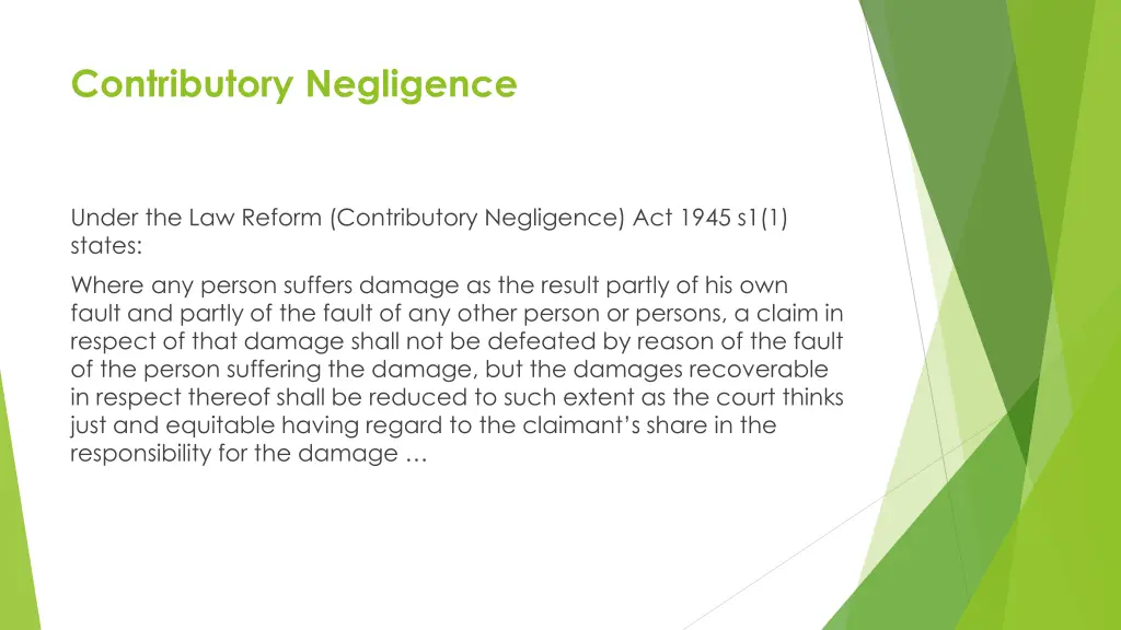 contributory negligence