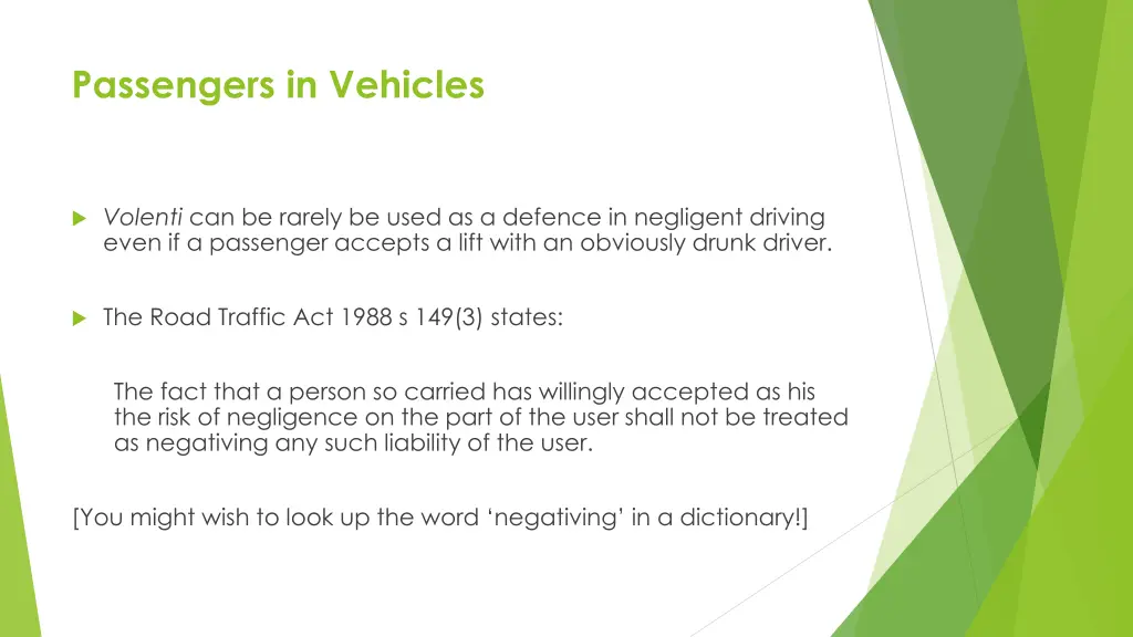 passengers in vehicles