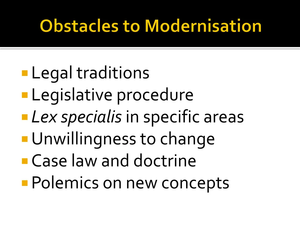 legal traditions legislative procedure