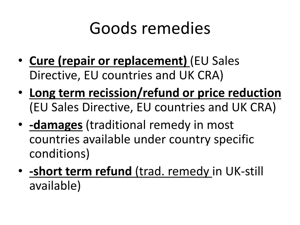 goods remedies