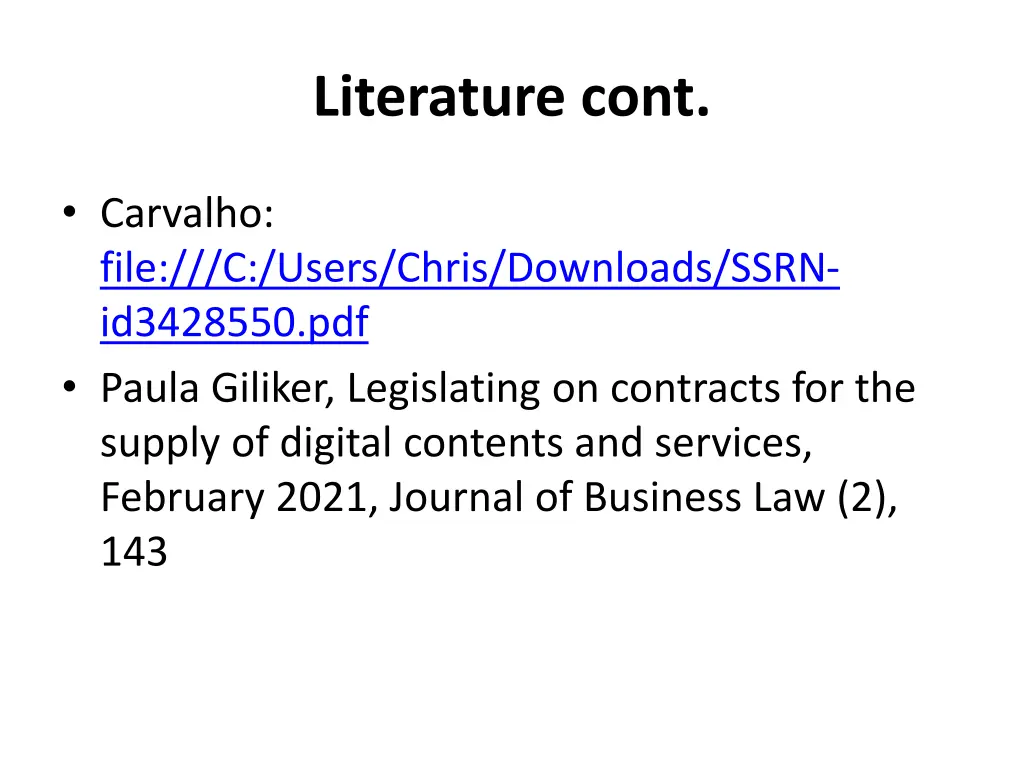 literature cont