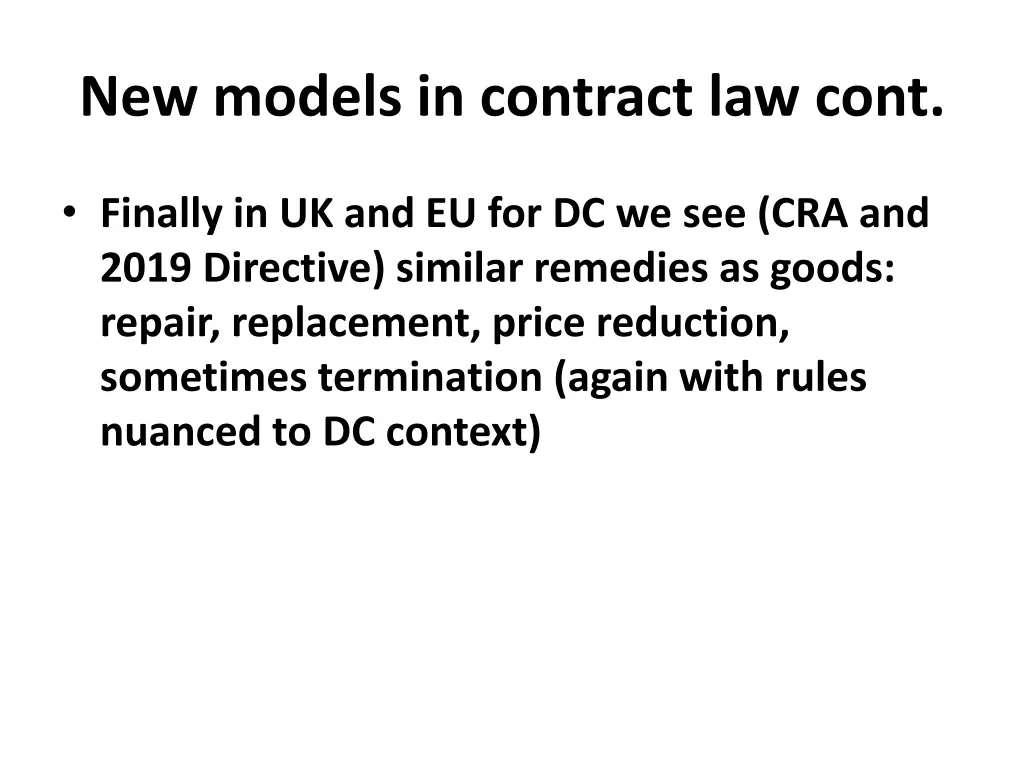 new models in contract law cont 2