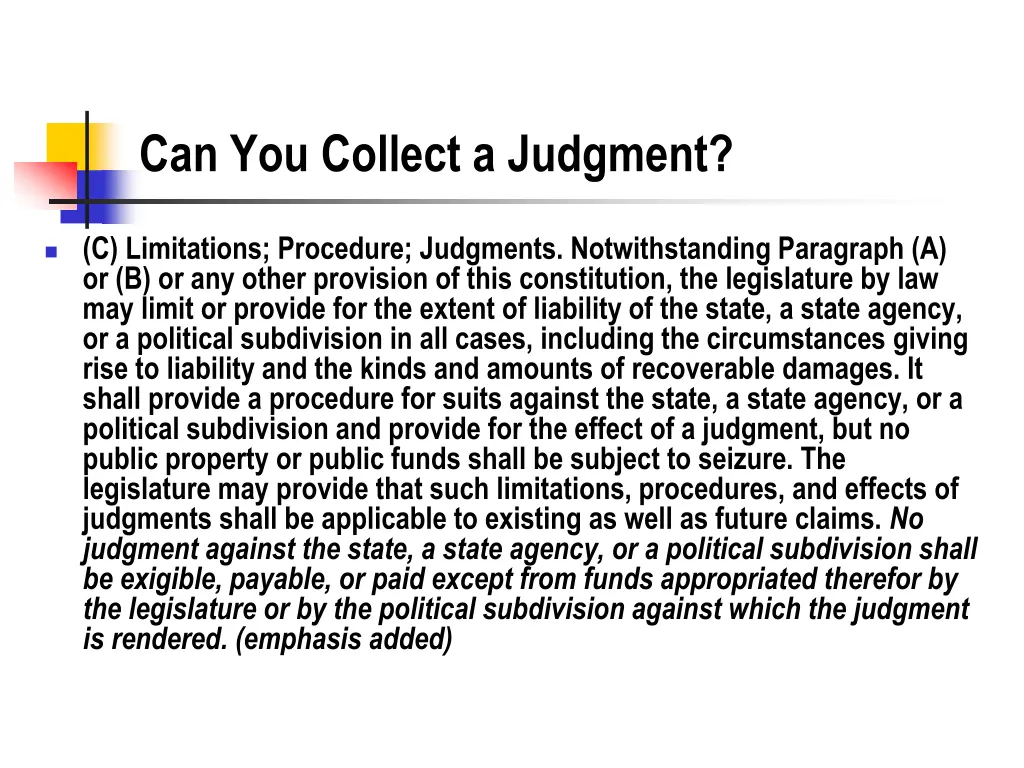 can you collect a judgment