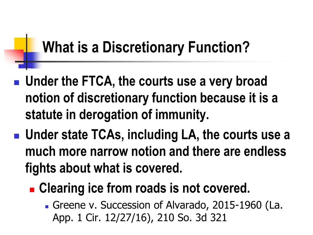 what is a discretionary function