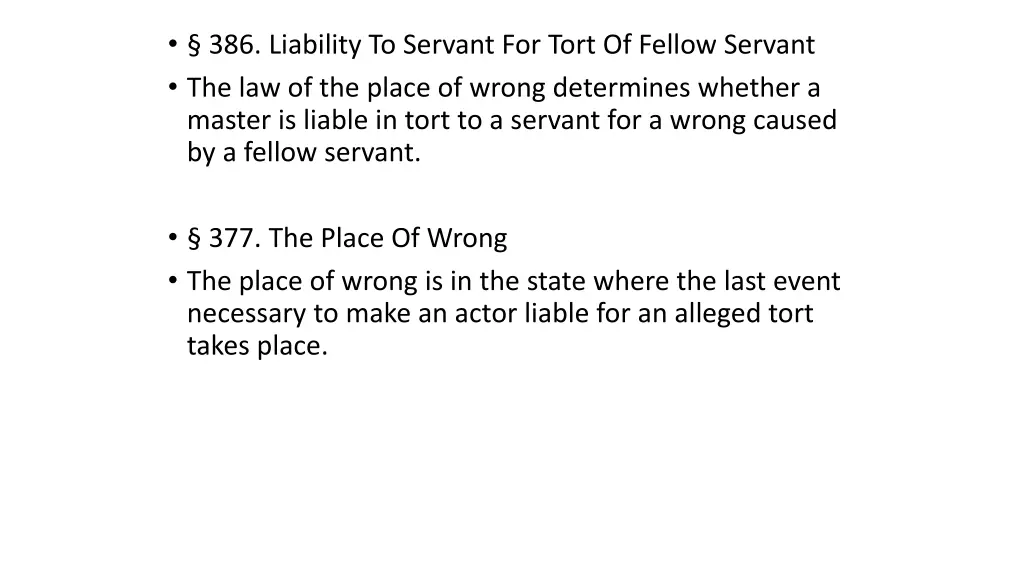 386 liability to servant for tort of fellow