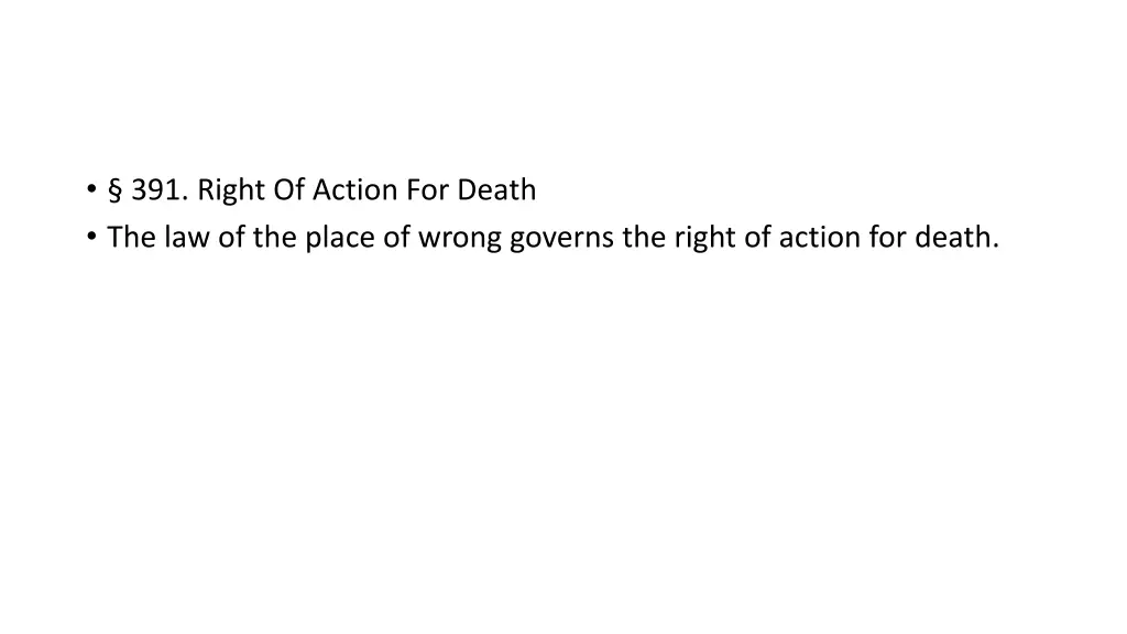 391 right of action for death