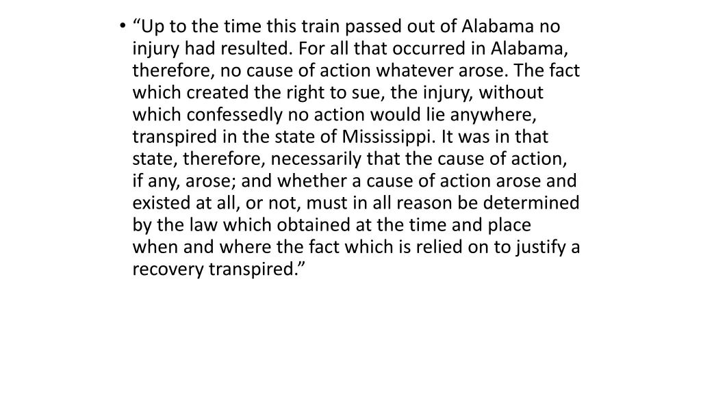 up to the time this train passed out of alabama
