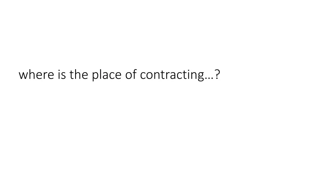 where is the place of contracting