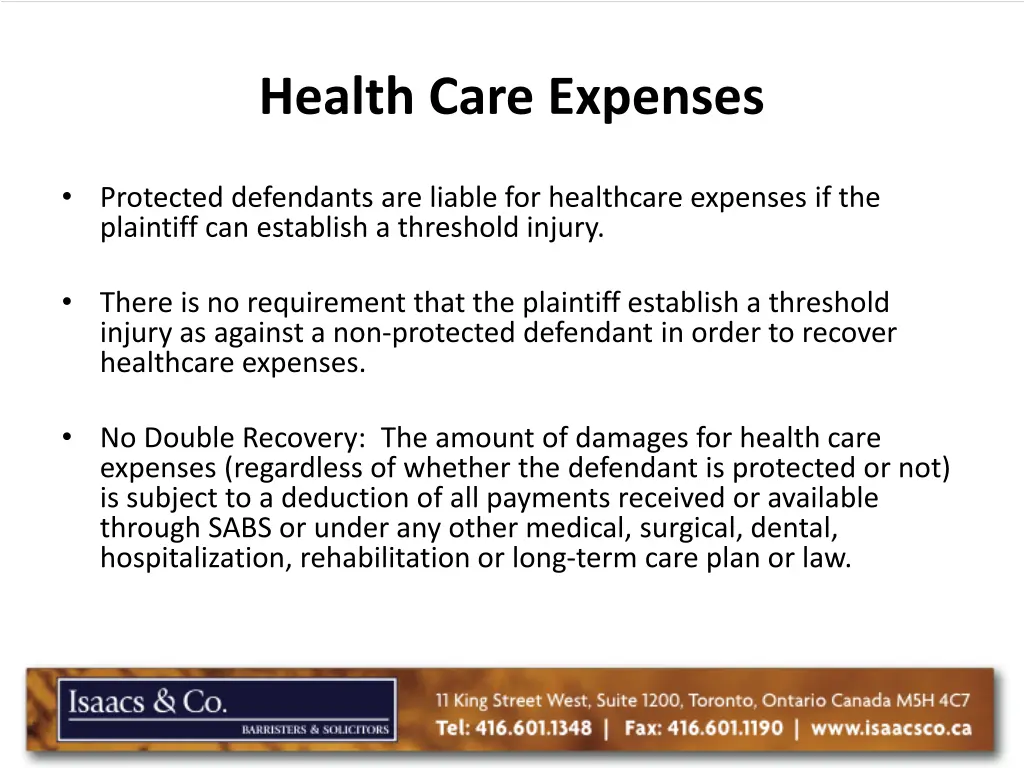 health care expenses