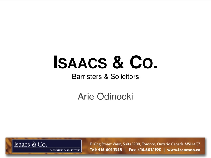 i saacs c o barristers solicitors