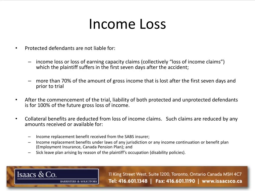 income loss