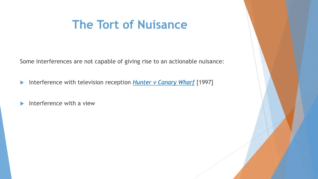 the tort of nuisance 2
