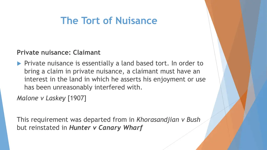 the tort of nuisance 3