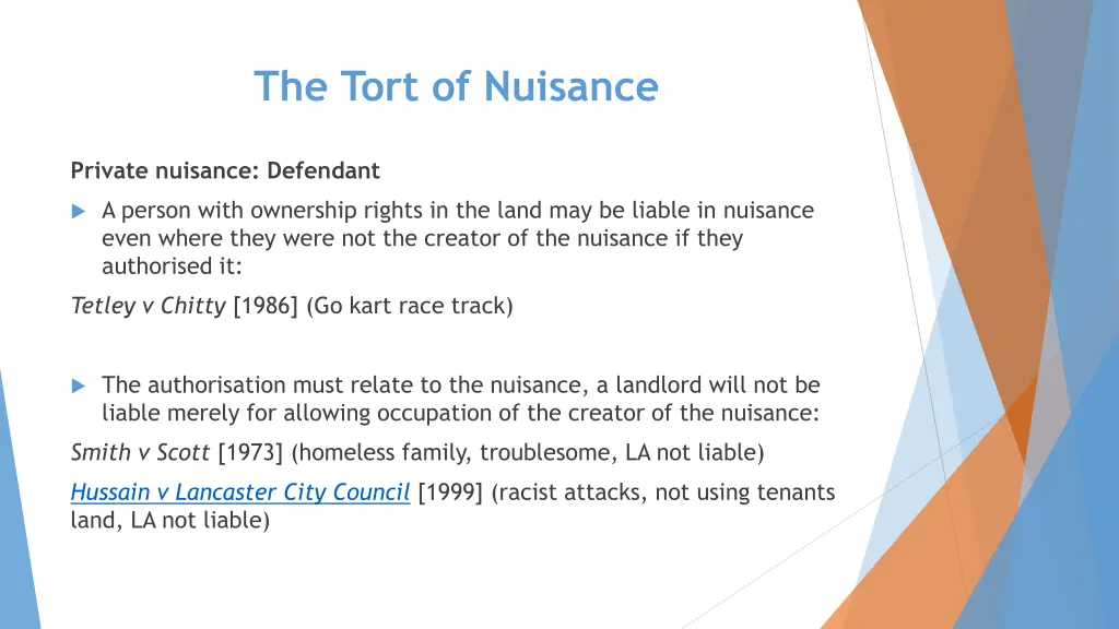 the tort of nuisance 4