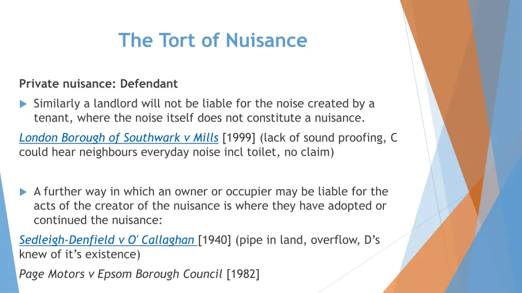 the tort of nuisance 5
