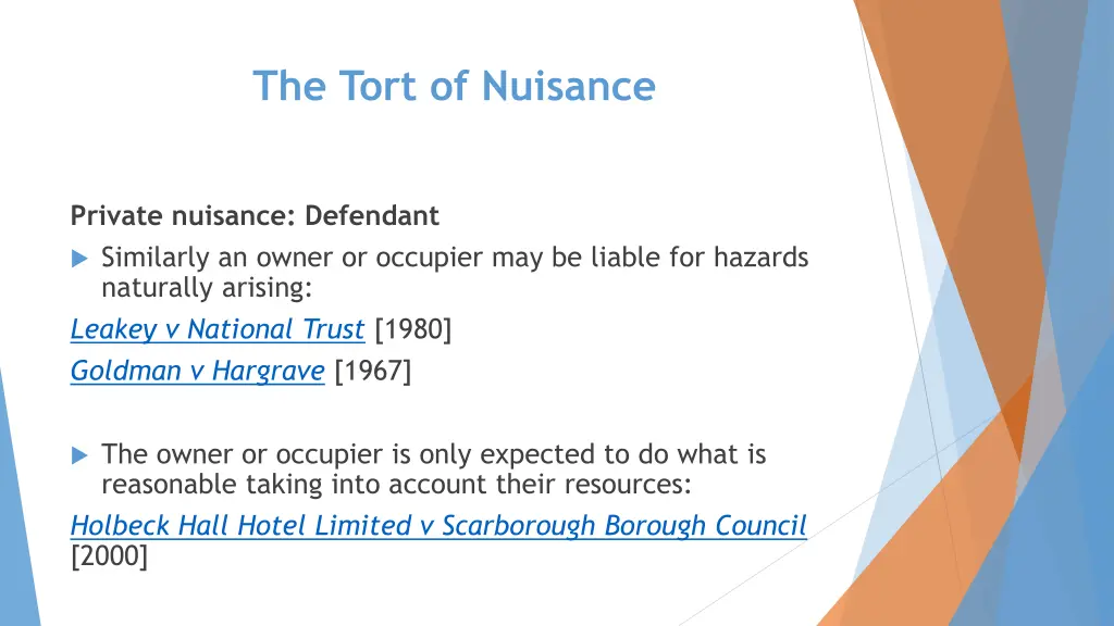 the tort of nuisance 6
