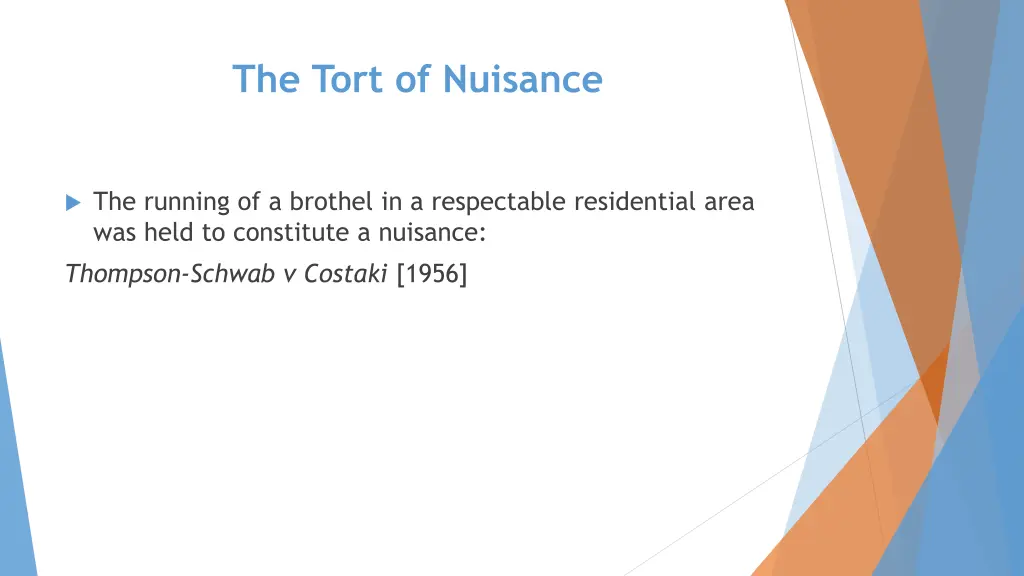 the tort of nuisance 9
