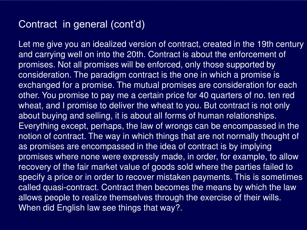 contract in general cont d