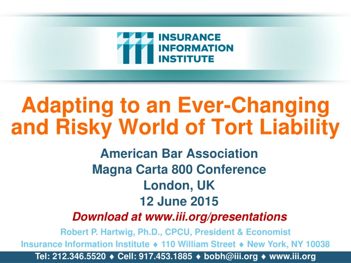 adapting to an ever changing and risky world