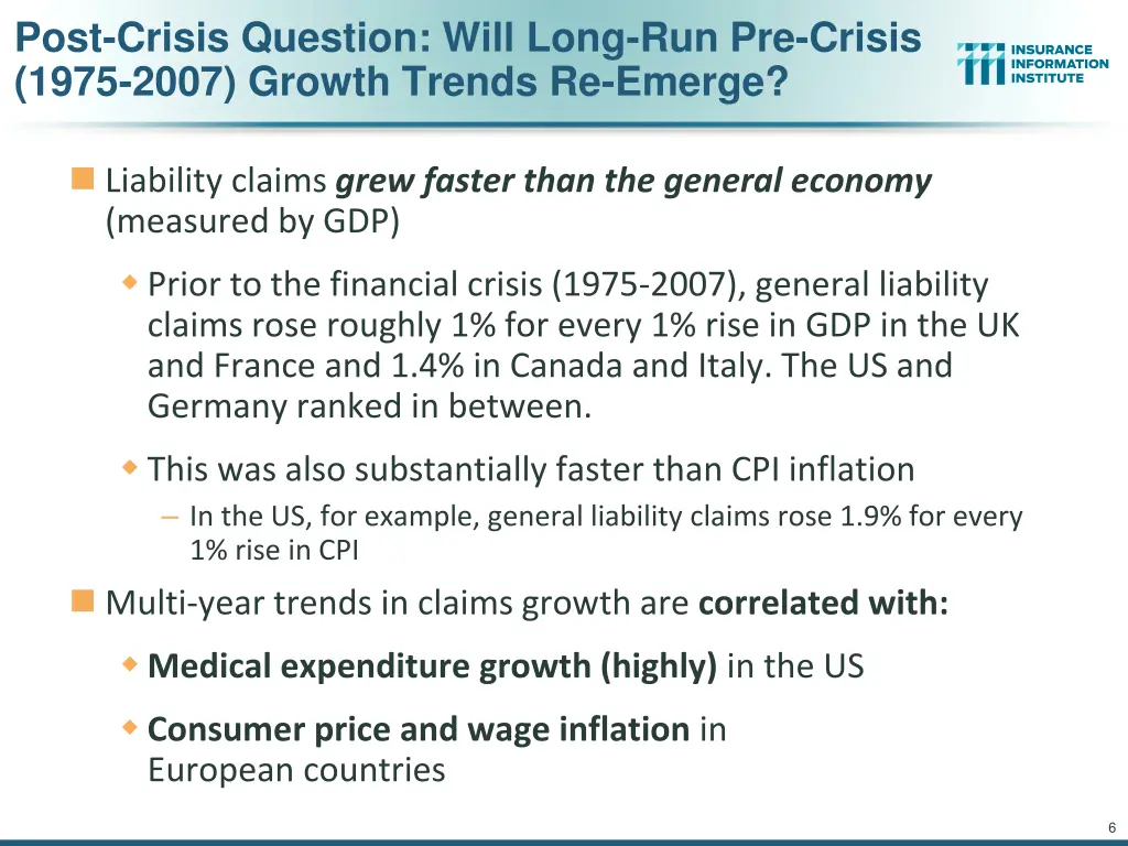 post crisis question will long run pre crisis