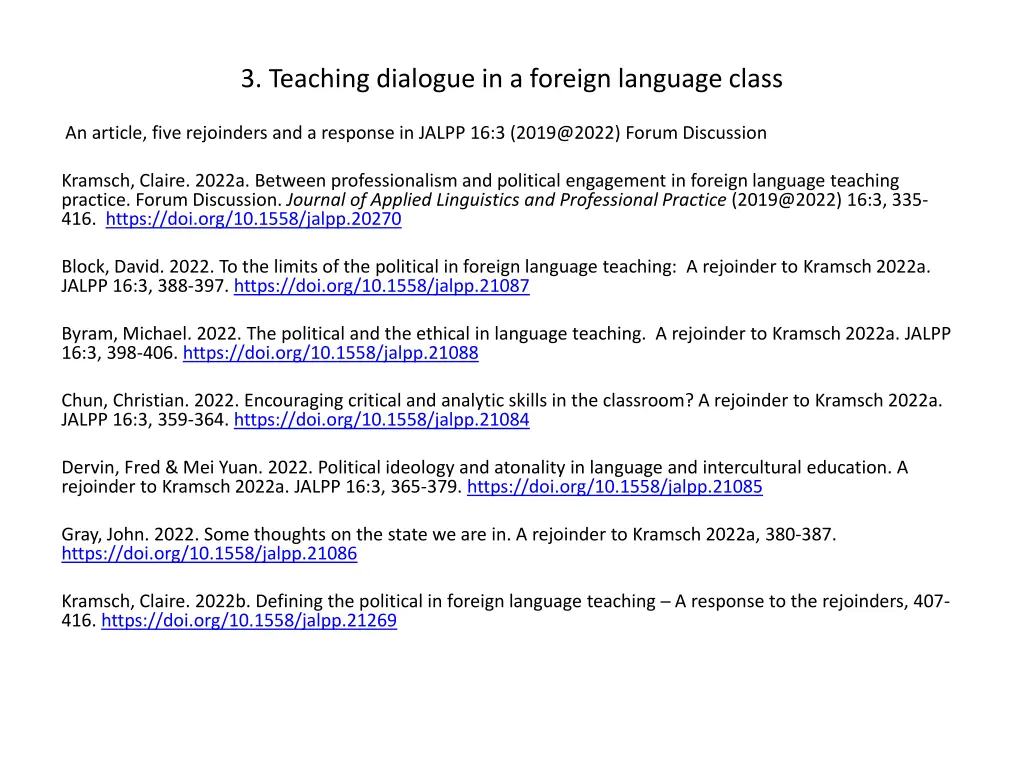 3 teaching dialogue in a foreign language class