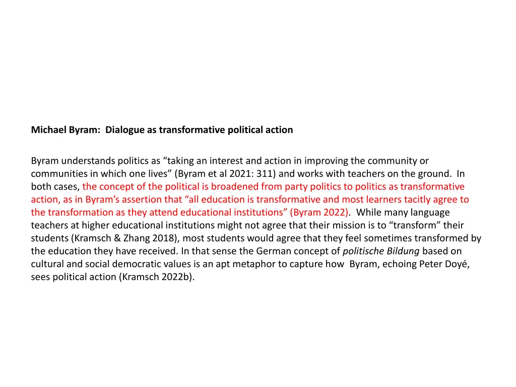michael byram dialogue as transformative