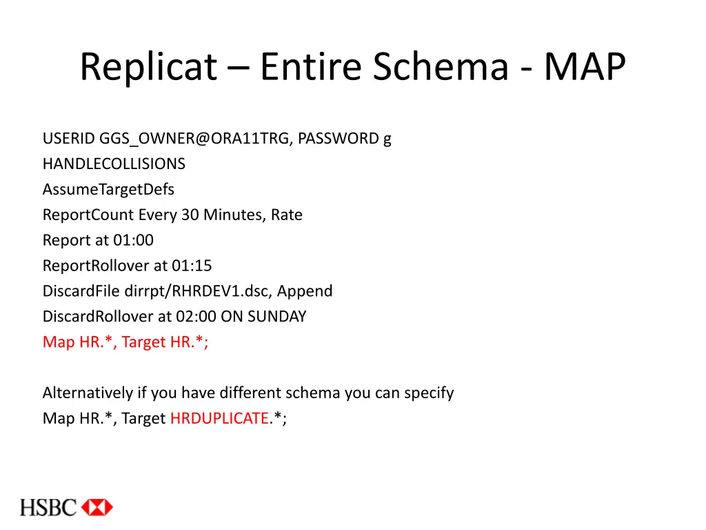 replicat entire schema map