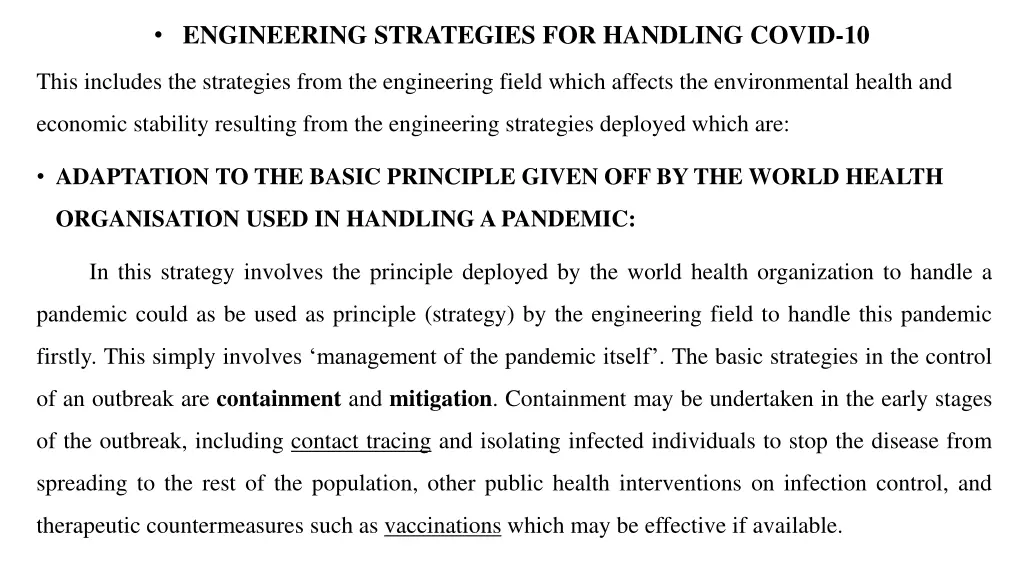 engineering strategies for handling covid 10