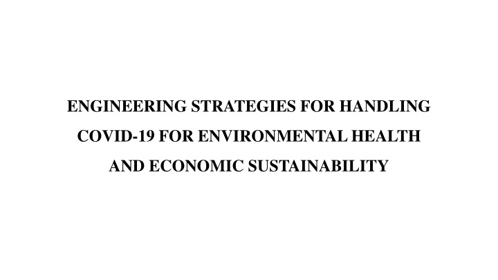 engineering strategies for handling