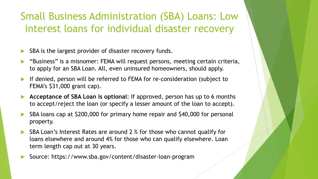small business administration sba loans