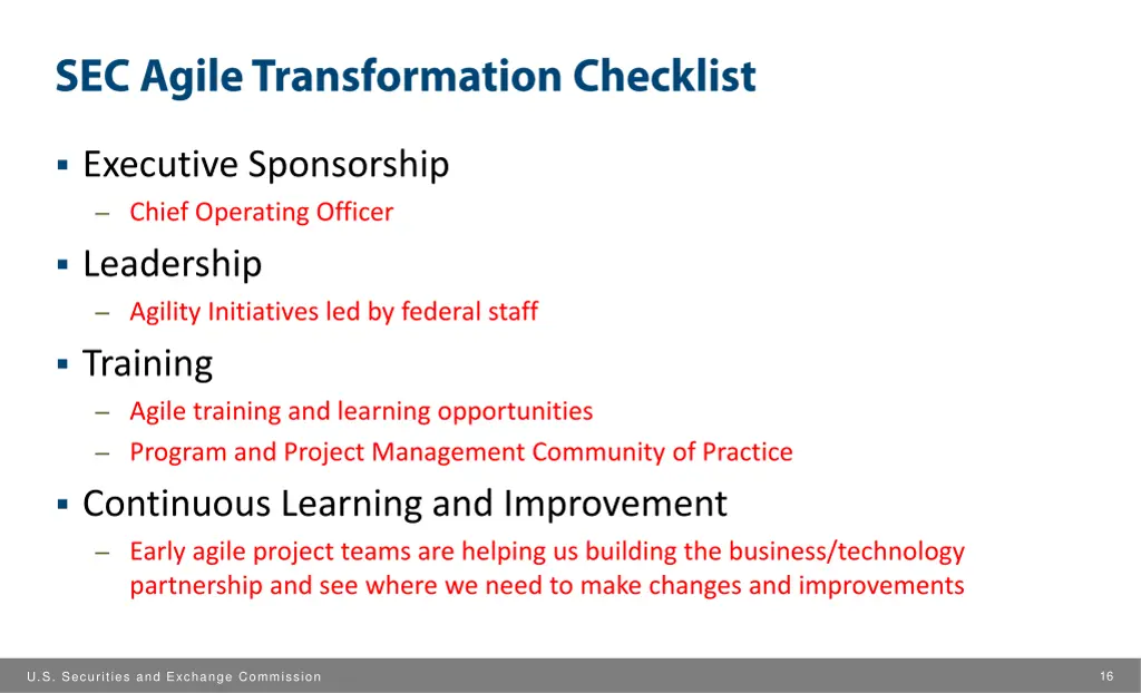 executive sponsorship chief operating officer