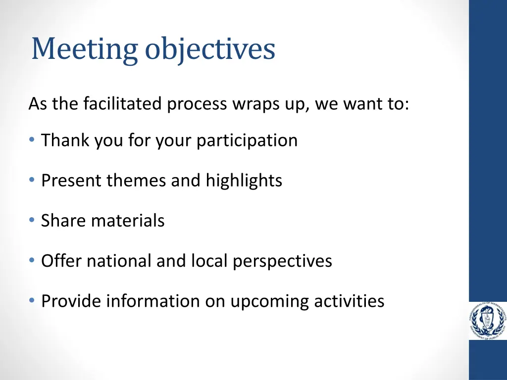 meeting objectives