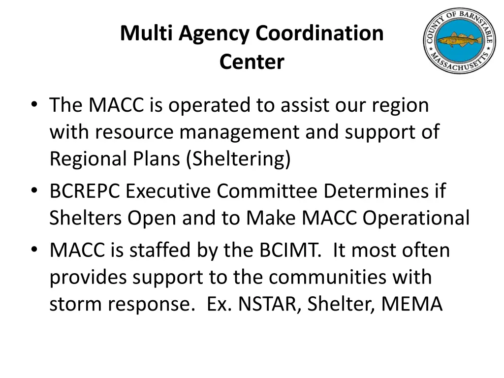 multi agency coordination center