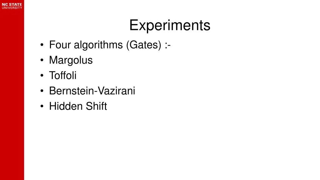 experiments