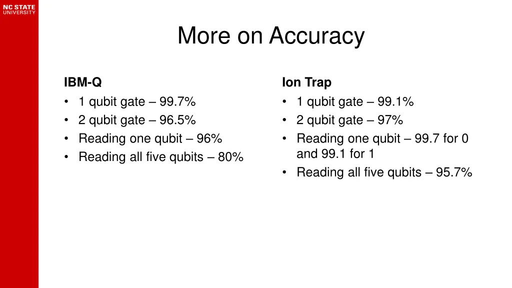 more on accuracy