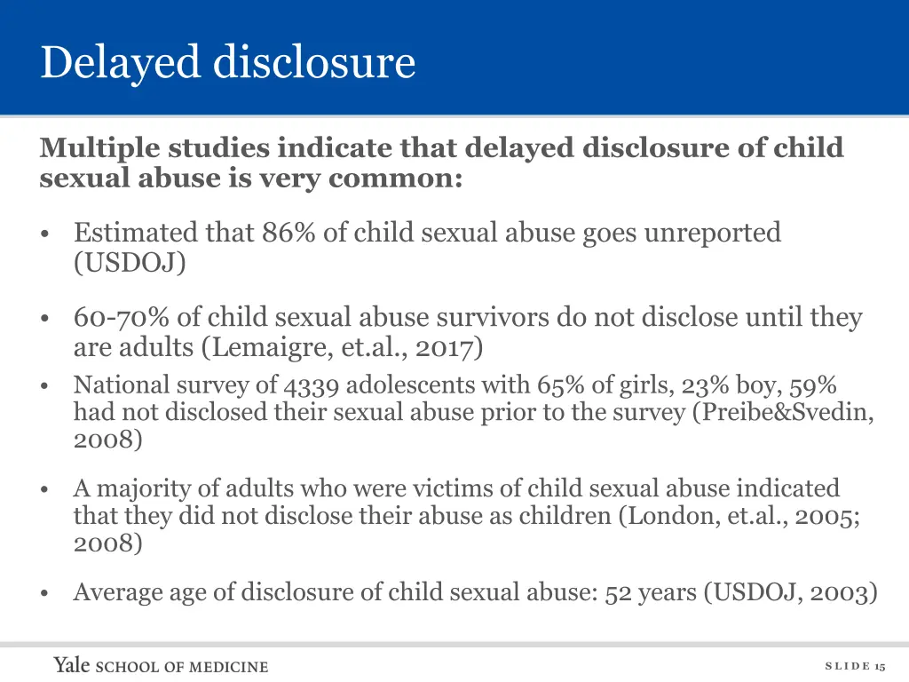 delayed disclosure