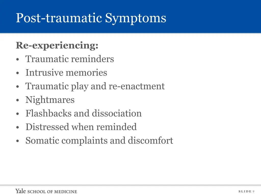 post traumatic symptoms 1
