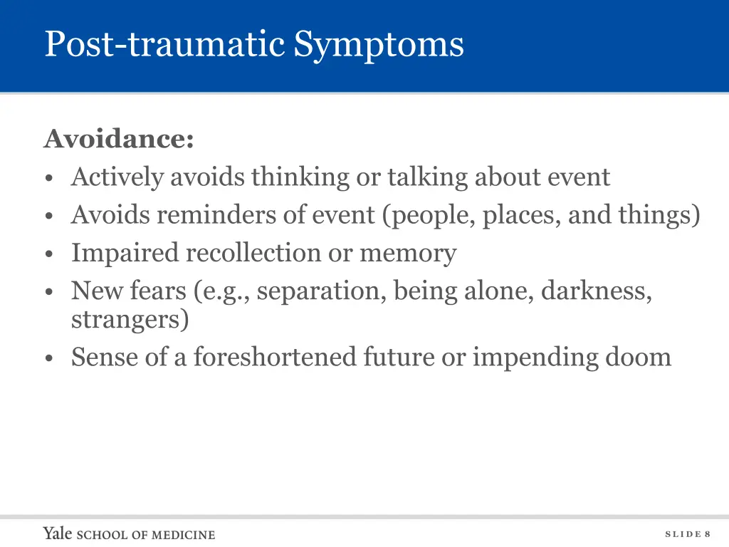 post traumatic symptoms 2