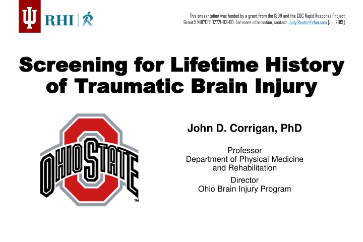 this presentation was funded by a grant from